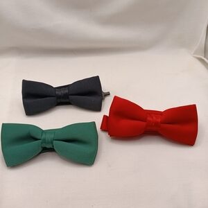 Source Unknown Kids Bow Tie Trio - Red, Green, Black